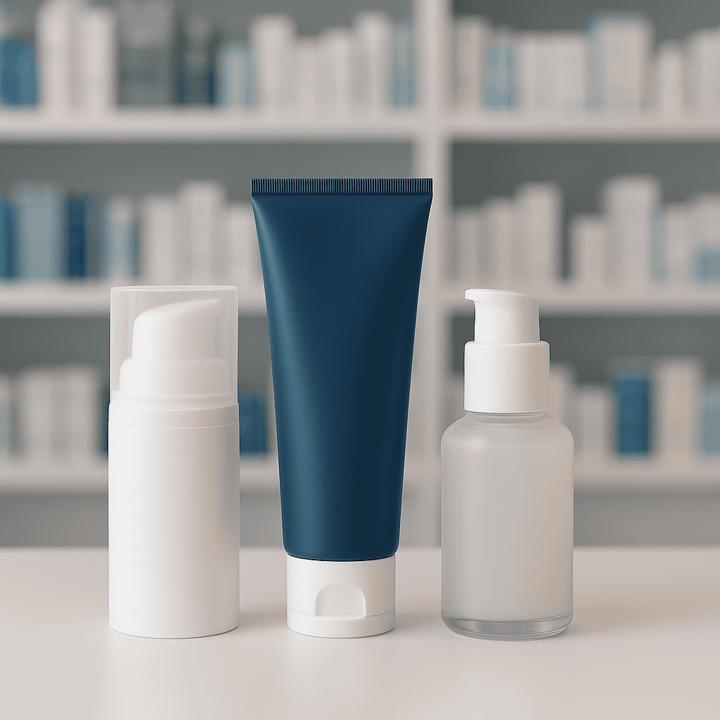 Envases cosméticos orientados a canal farmacia: airless, tubo, frasco dosificador y ampollas