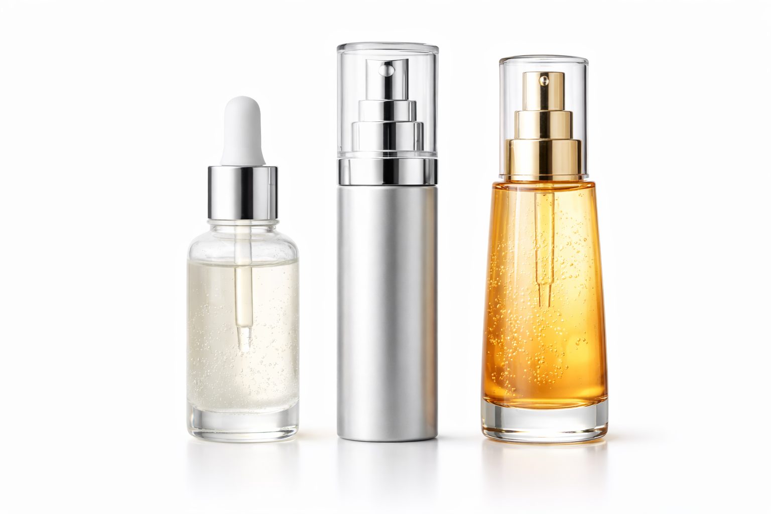 Envases cosméticos para sérum efecto botox con gotero, airless y frasco premium.