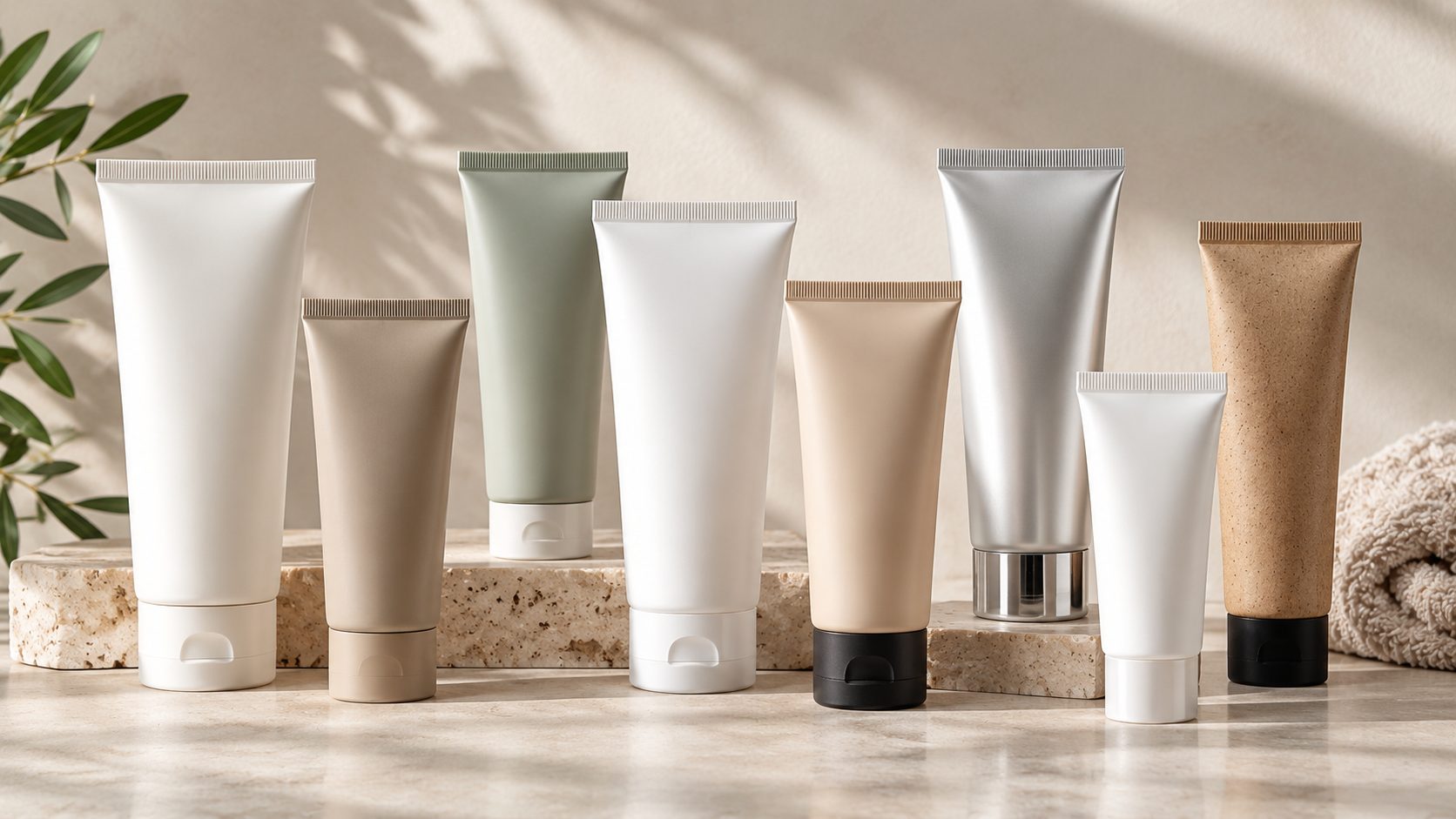 Tubos para productos cosméticos en diferentes materiales y acabados