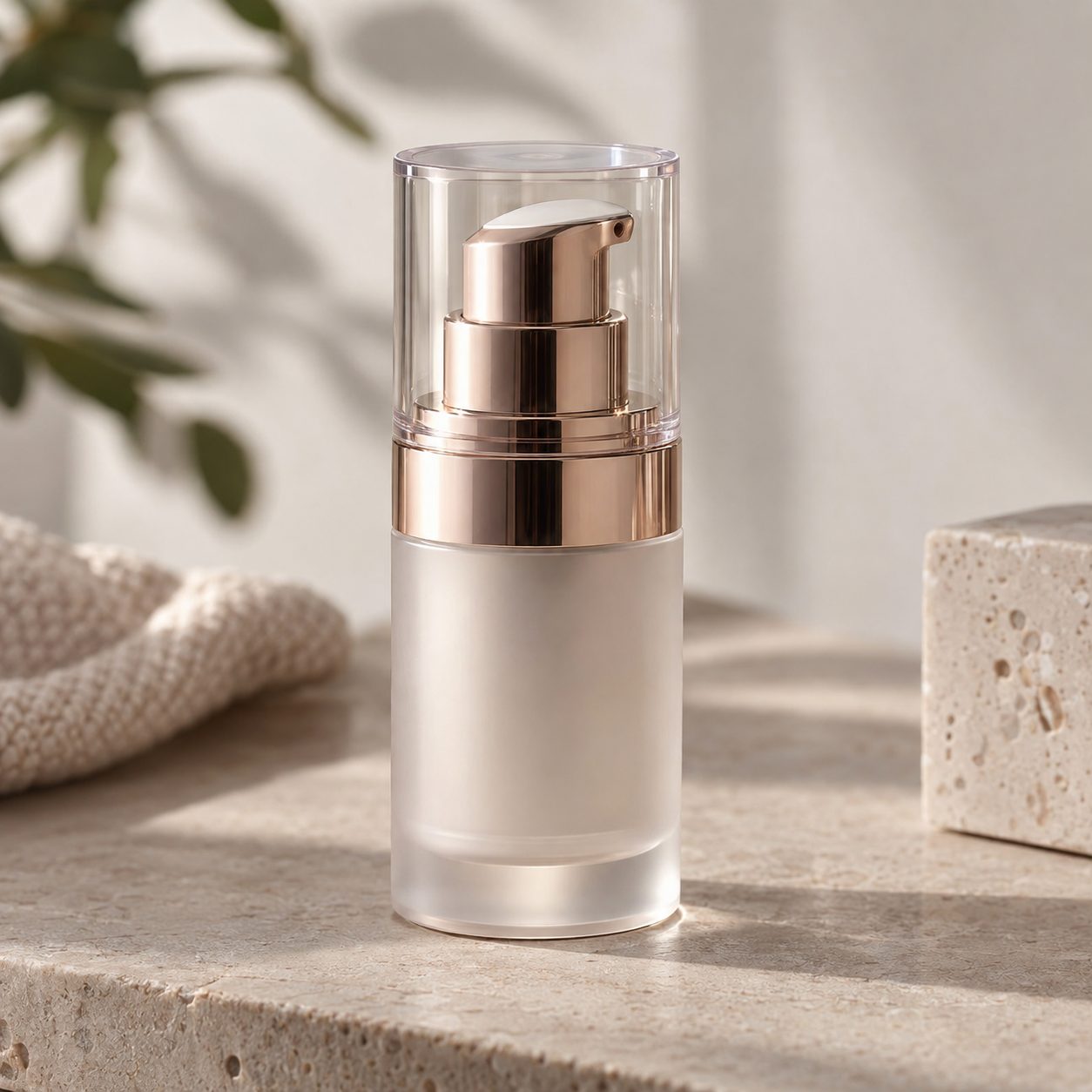 Envase airless para cremas y sérums cosméticos